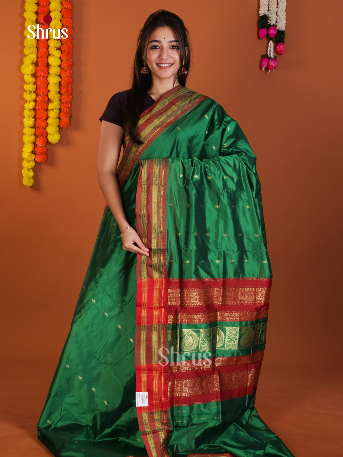 DLS13105 - Narayanpetsilk-halfpure Saree - Shop on Shrus.com