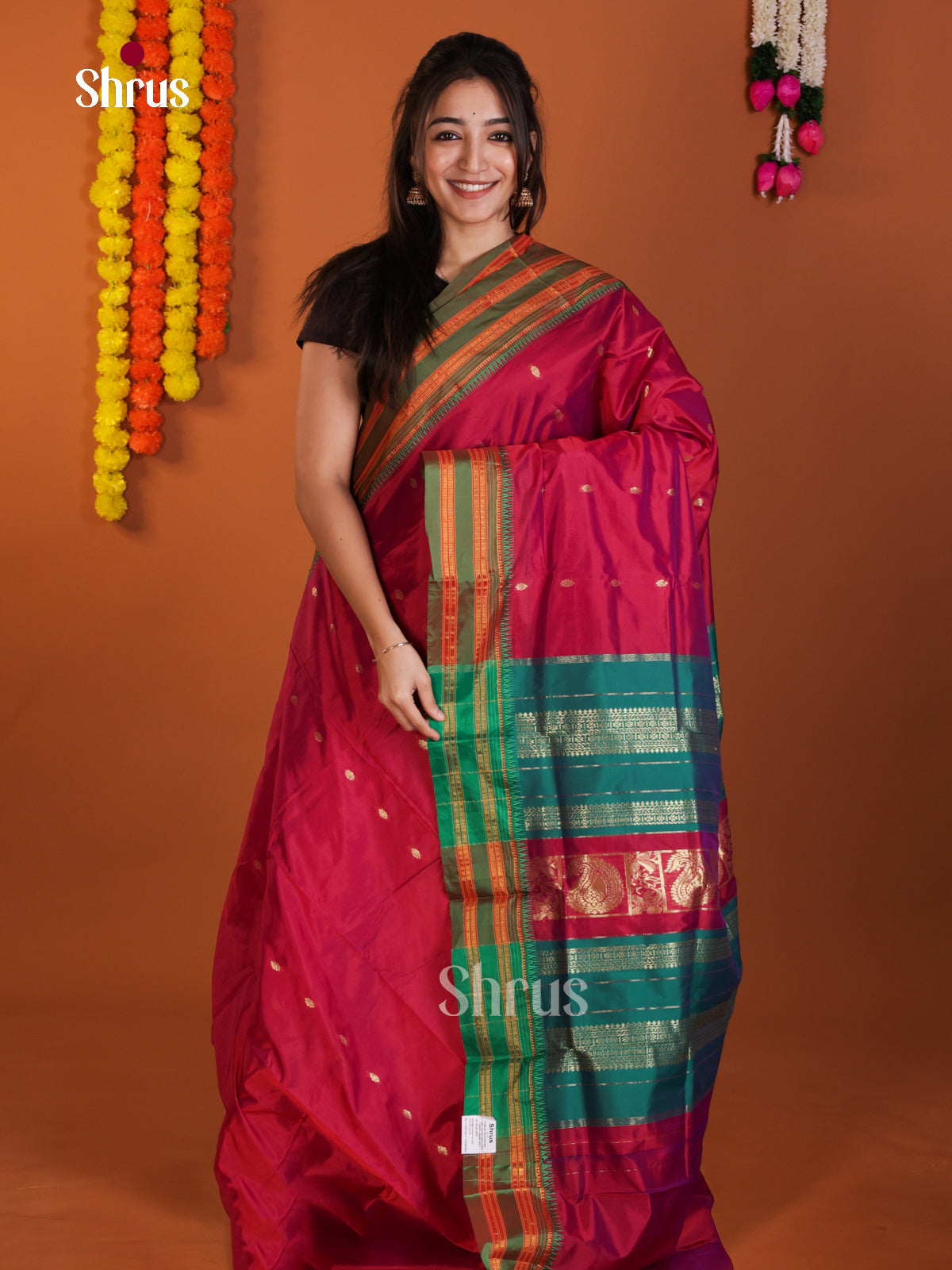 DLS13108 - Narayanpetsilk-halfpure Saree - Shop on Shrus.com