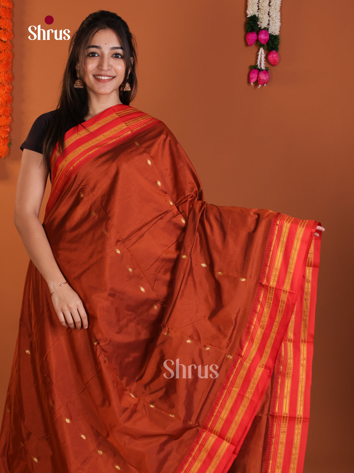 DLS13115 - Narayanpetsilk-halfpure Saree - Shop on Shrus.com