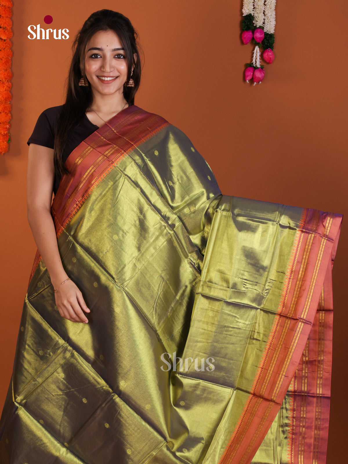 DLS13119 - Narayanpetsilk-halfpure Saree - Shop on Shrus.com
