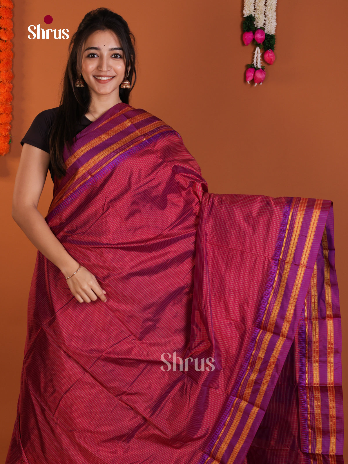 DLS13123 - Narayanpetsilk-halfpure Saree - Shop on Shrus.com