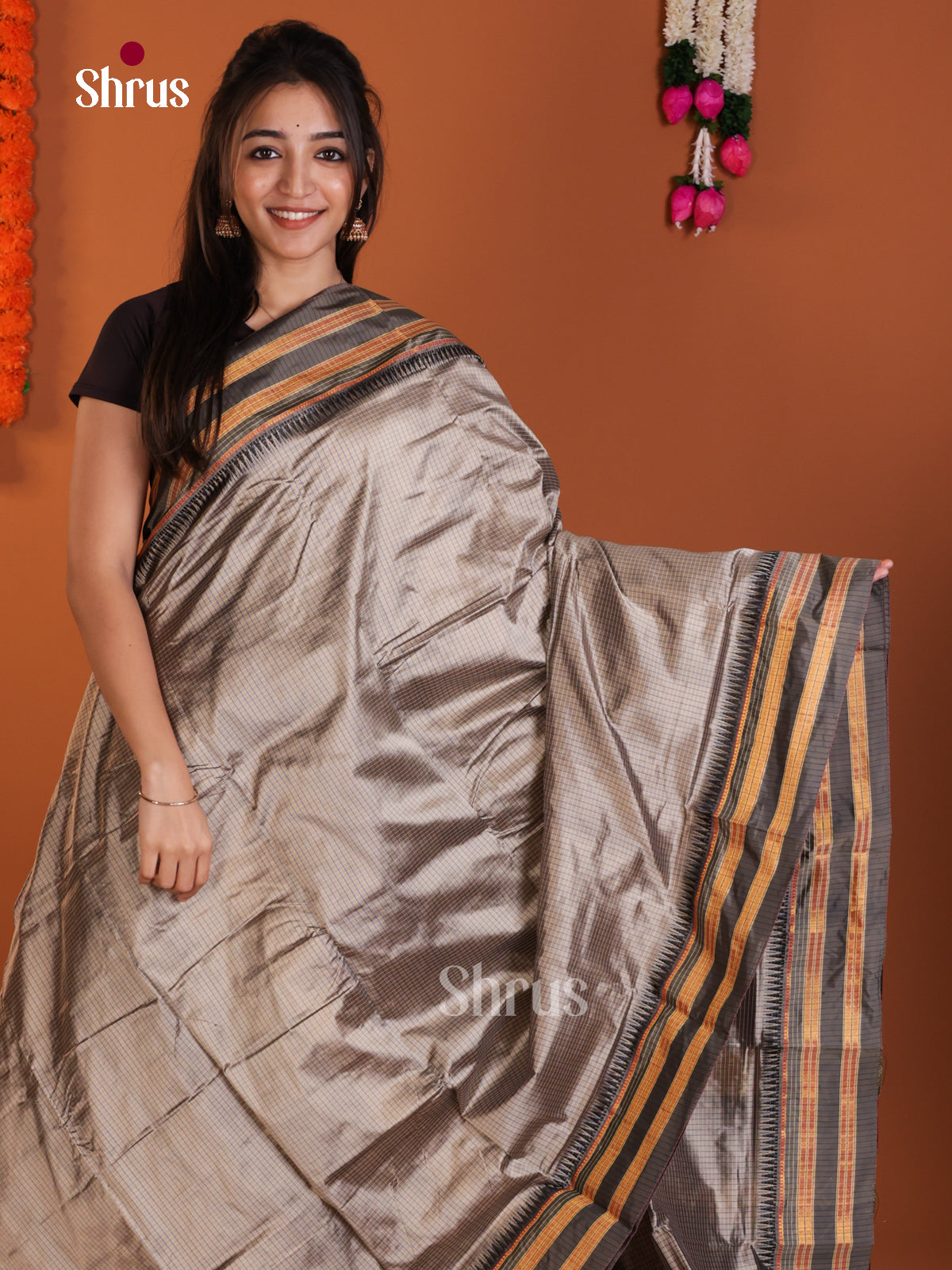 DLS13128 - Narayanpetsilk-halfpure Saree - Shop on Shrus.com