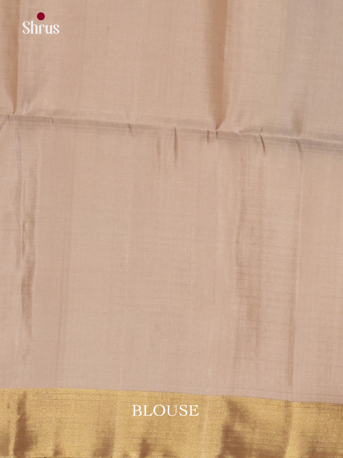 Vibrant Blue & Cream Soft Silk Saree with zari buttas & Brocade pallu - Shop on Shrus.com
