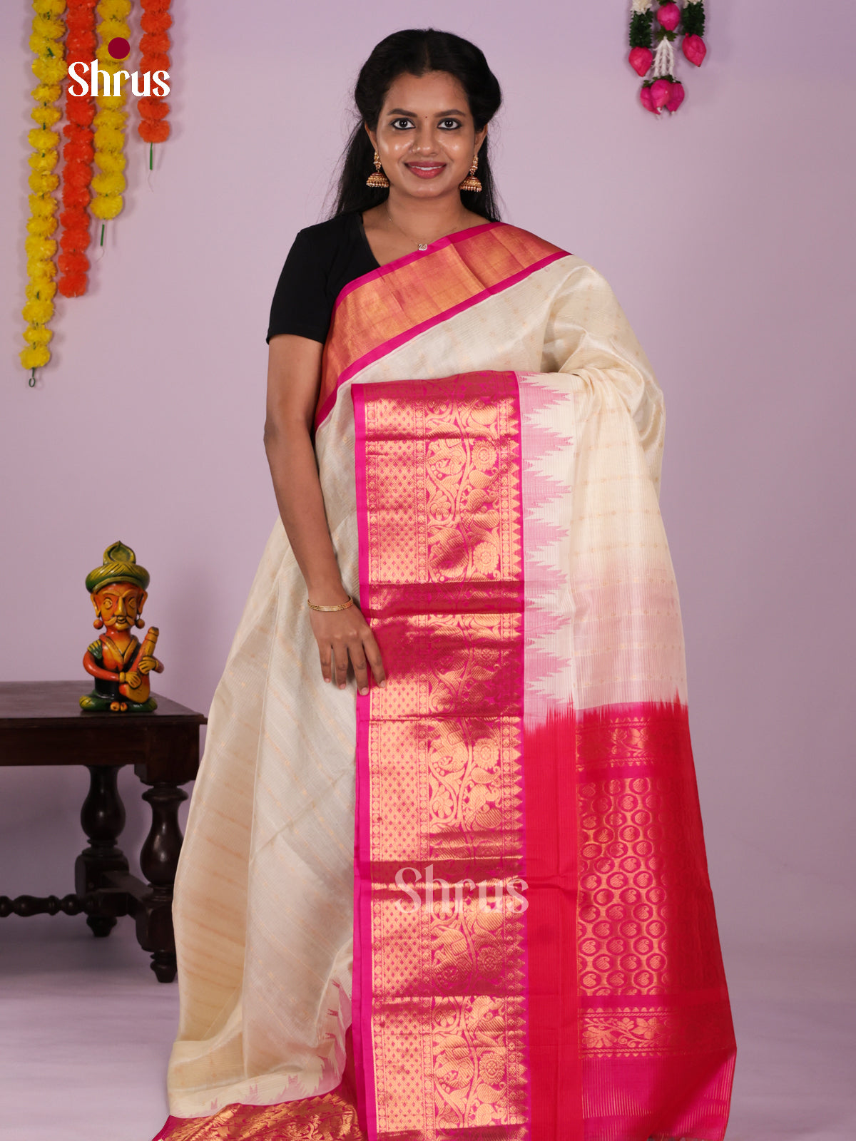 DLS15064 - Korvai-Big border Saree