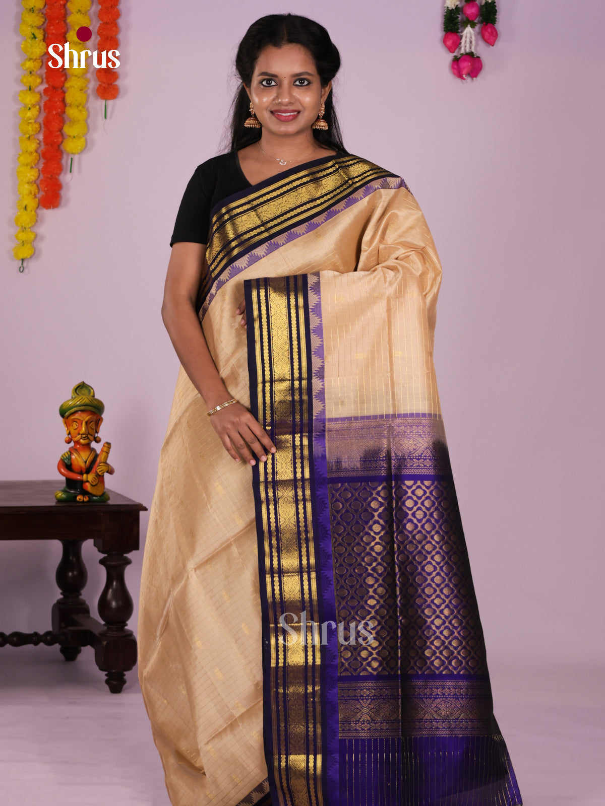 DLS15092 - Korvai-Small border Saree