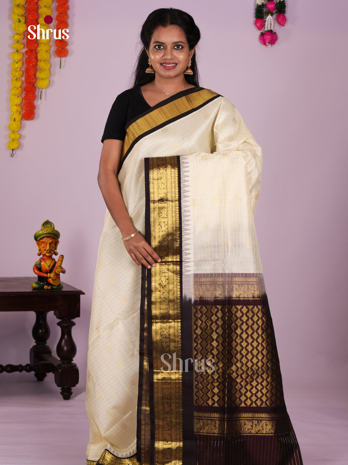 DLS15096 - Korvai-Small border Saree