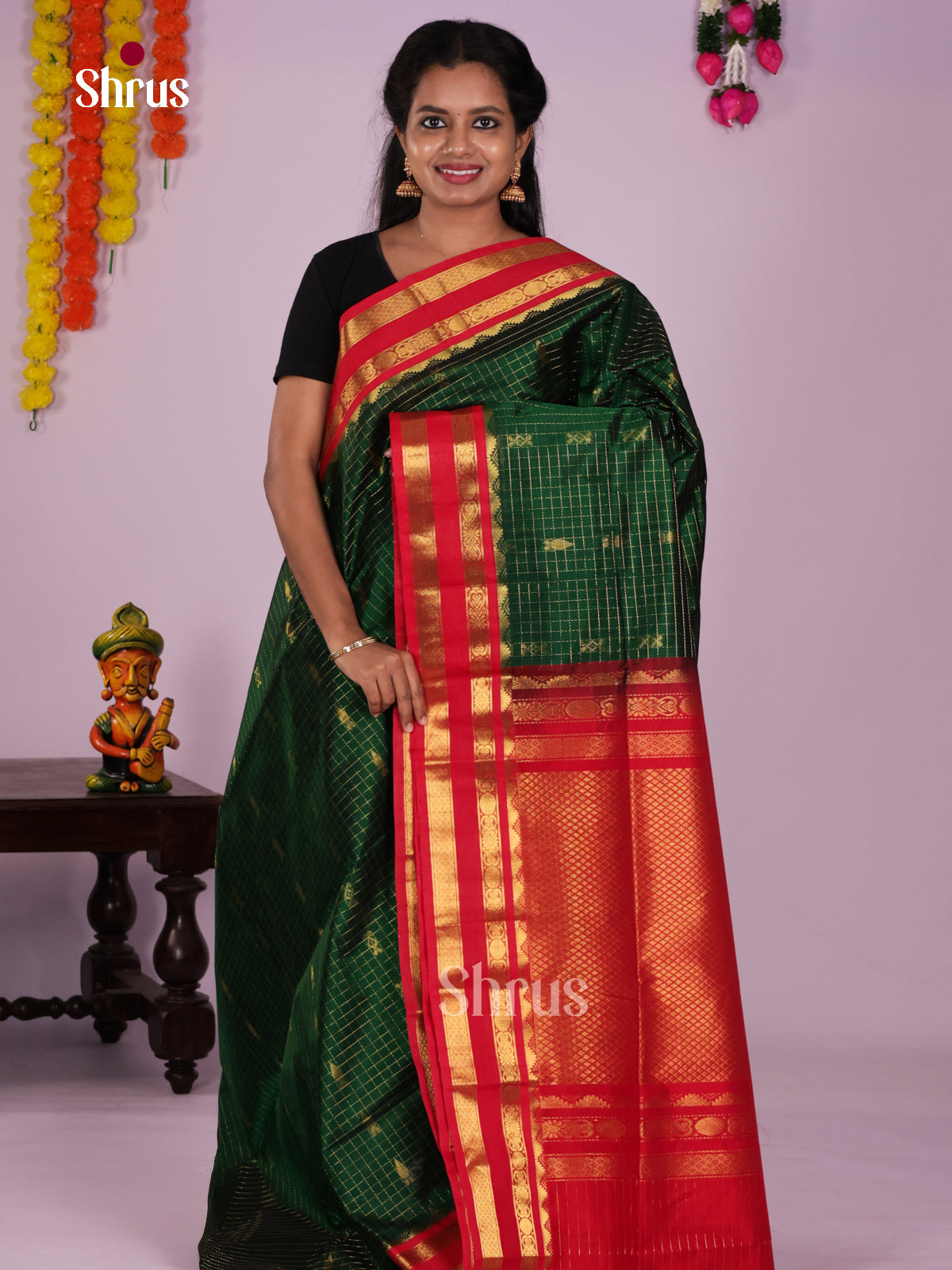 DLS15100 - Korvai-Small border Saree