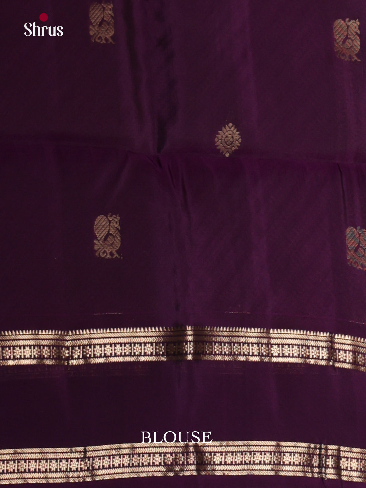 Pretty Green & Violet Soft Silk Saree with zari floral , peacock buttas & rettaipet Border - Shop on Shrus.com