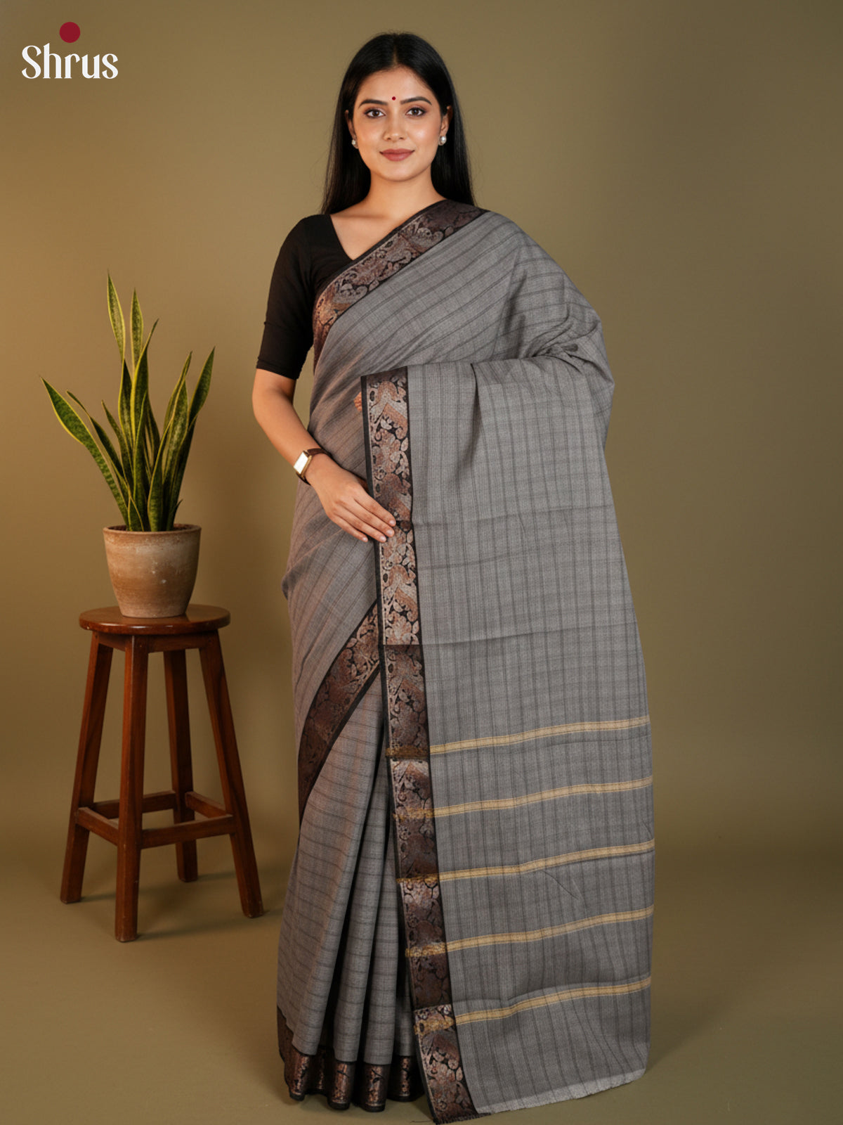 DLS15154 - South Cotton Saree - Shop on Shrus.com