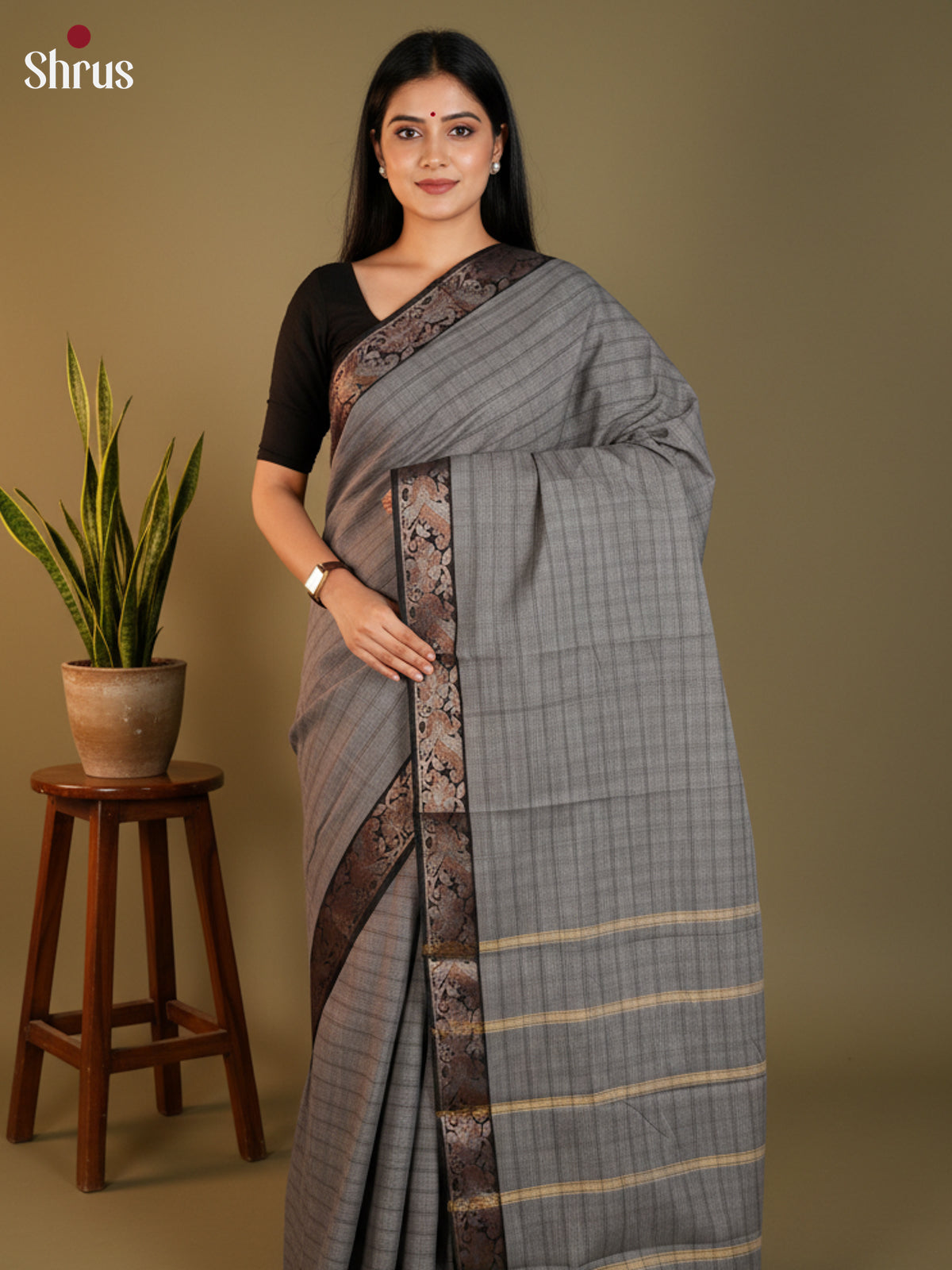 DLS15154 - South Cotton Saree - Shop on Shrus.com