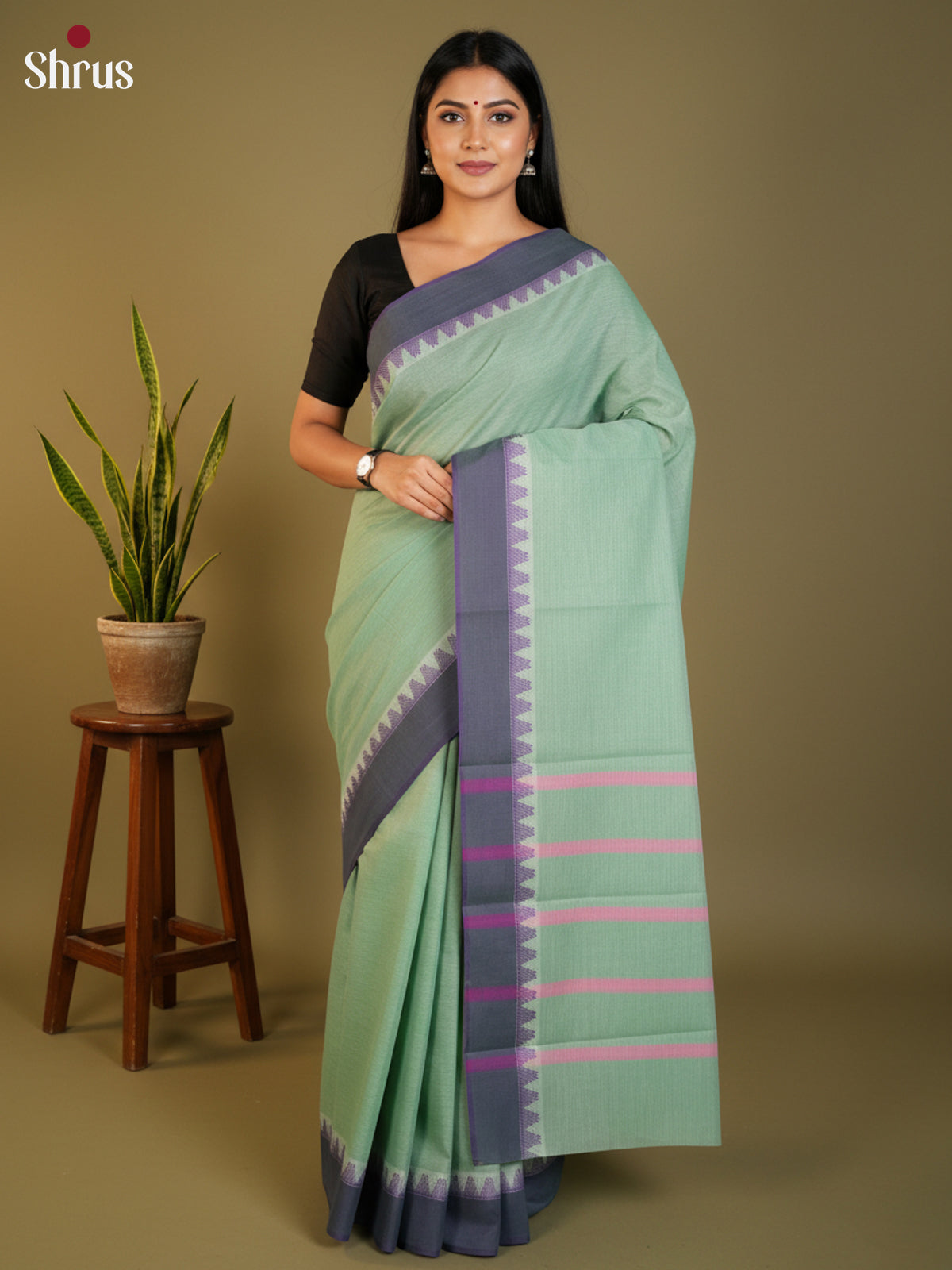 DLS15180 - South Cotton Saree - Shop on Shrus.com