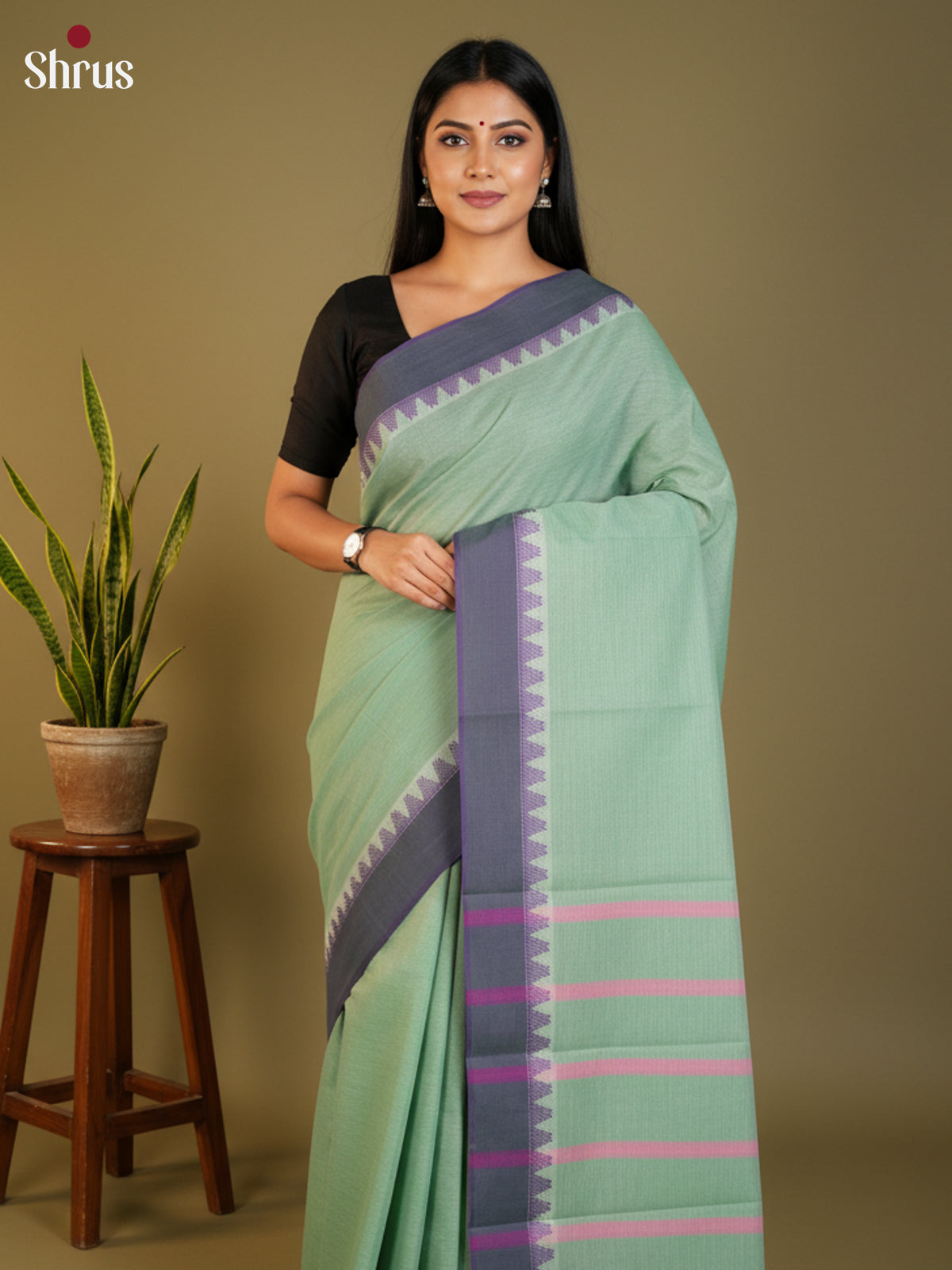 DLS15180 - South Cotton Saree - Shop on Shrus.com