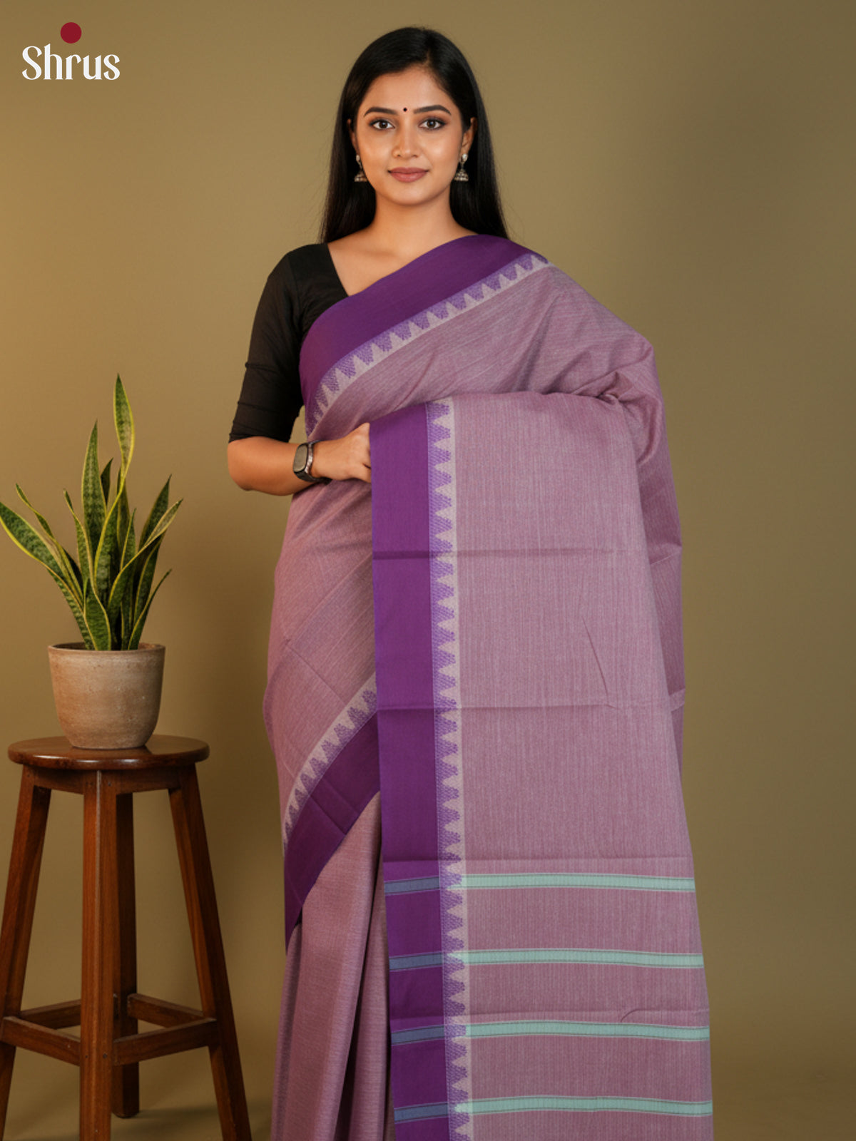 DLS15183 - South Cotton Saree - Shop on Shrus.com