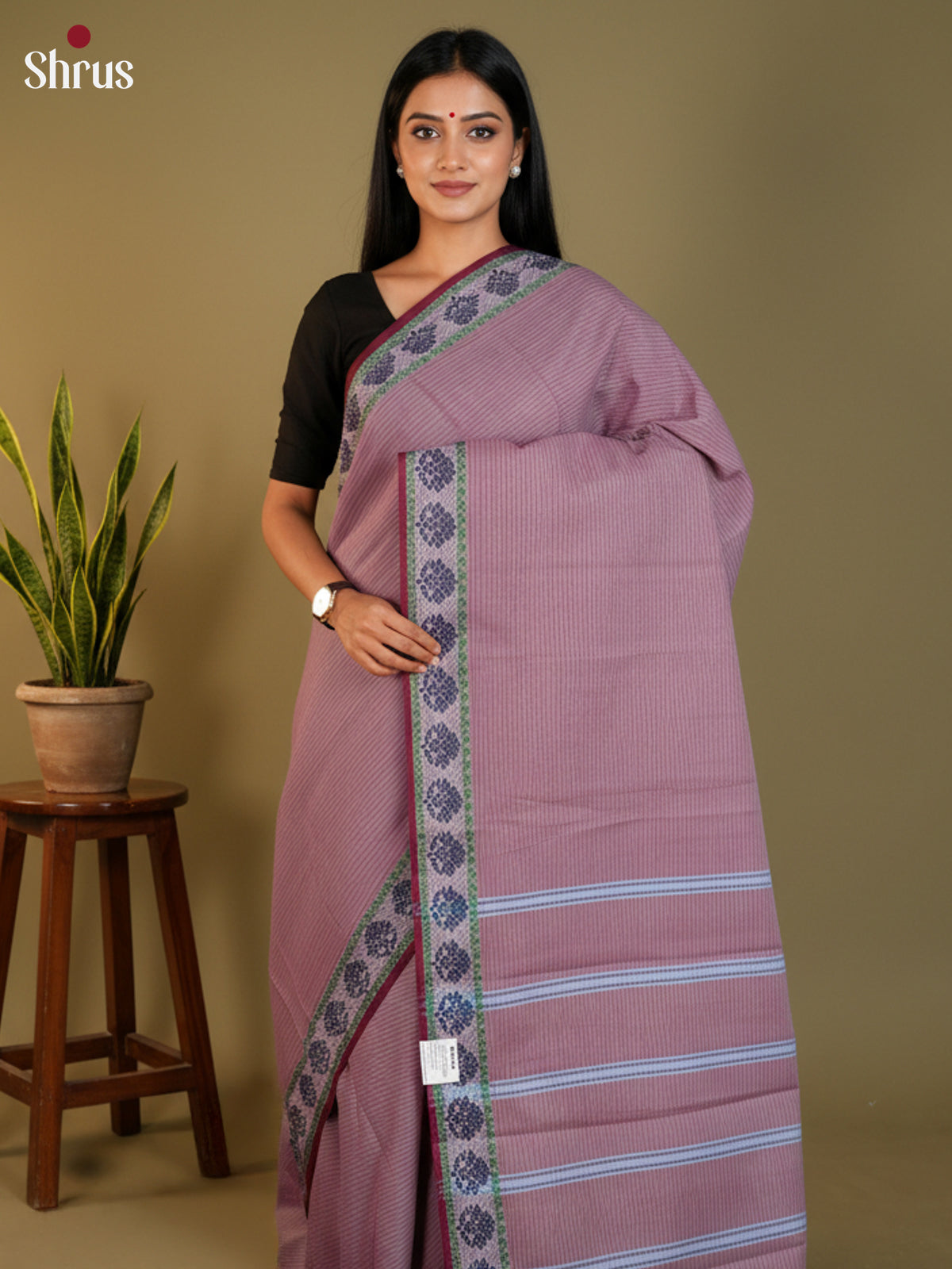 Purple - South Cotton Saree- DLS15247