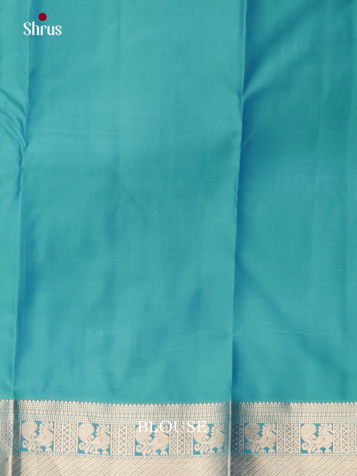 Stunning Royal Blue Kanjivaram Saree With Zari Buttas & Sea Green Border