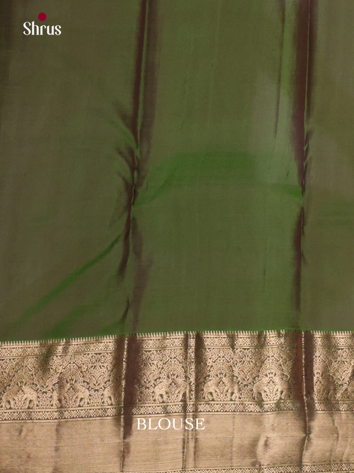 Classy Wine Silk Saree With Golden Buttas & Green Zari Border