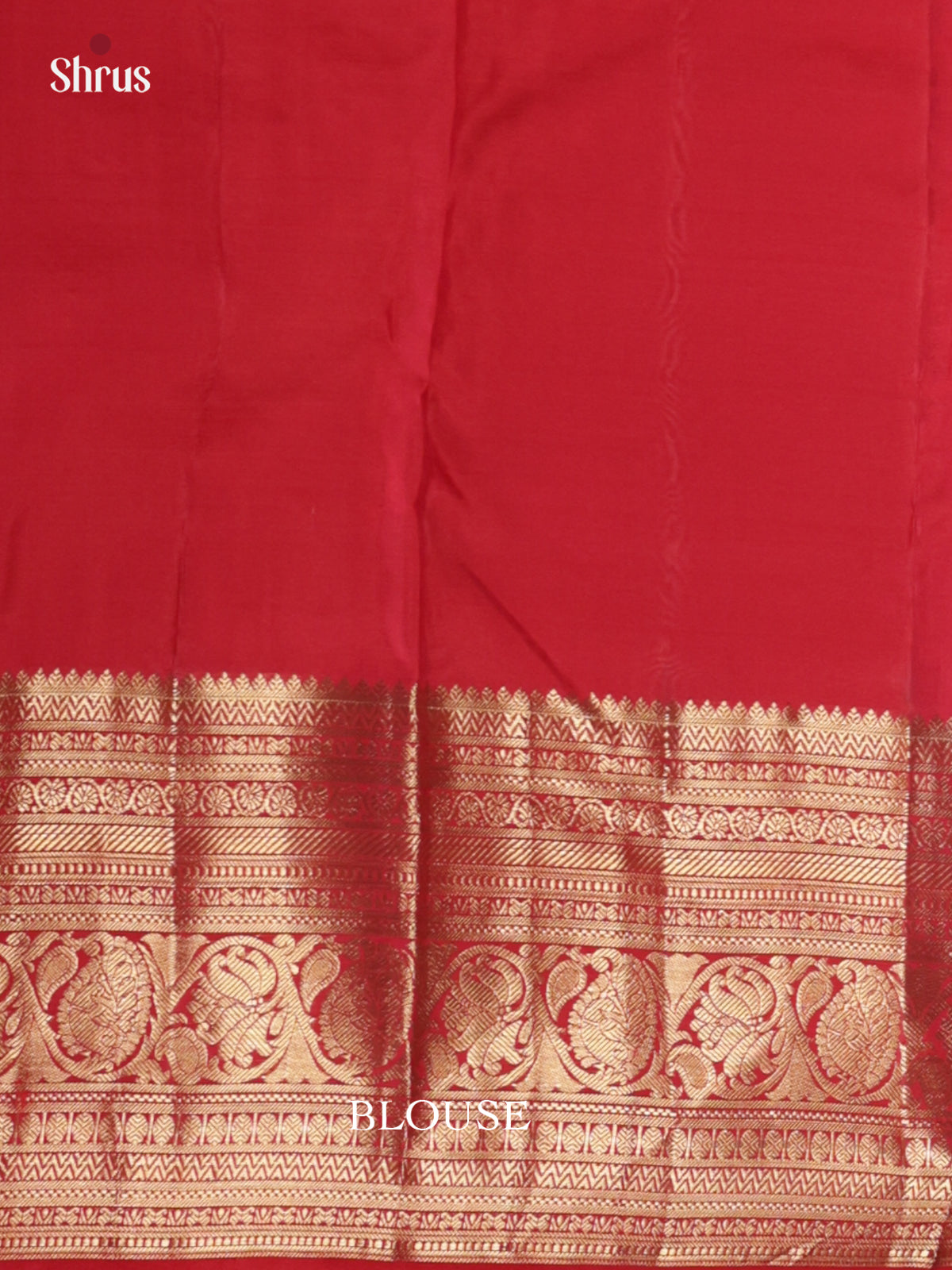 Regal Red Bridal Silk Saree With Zari Dots & Brocade Pallu
