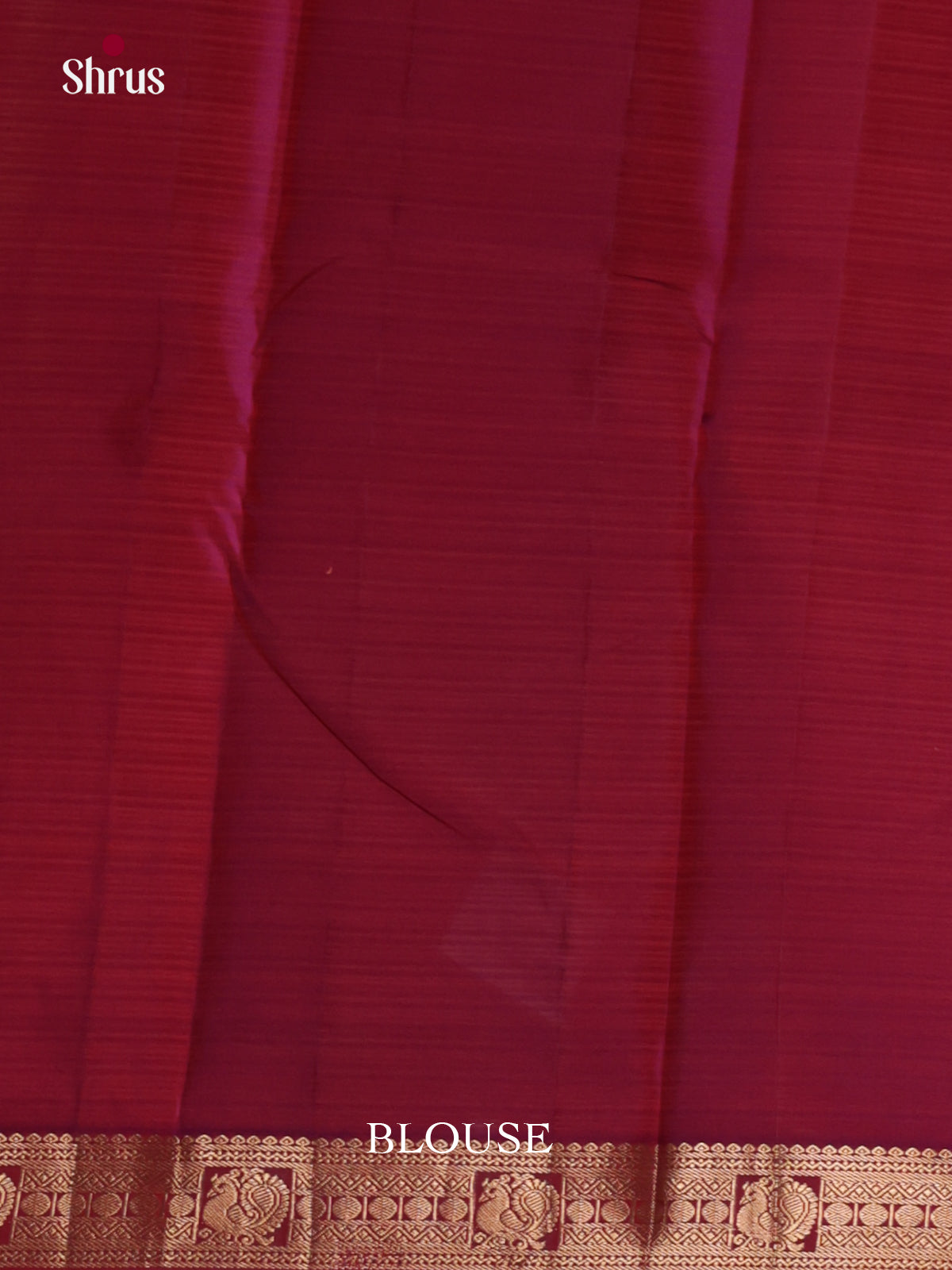 Red Bridal Silk Saree With Golden Motifs & Maroon Zari Pallu