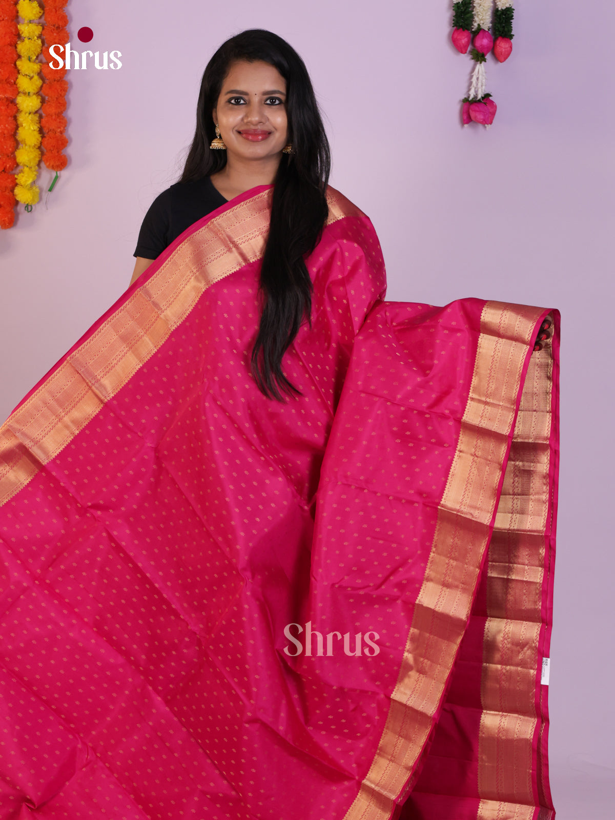 DLS16102 - Kanchipuram Butta design Saree - Shop on Shrus.com