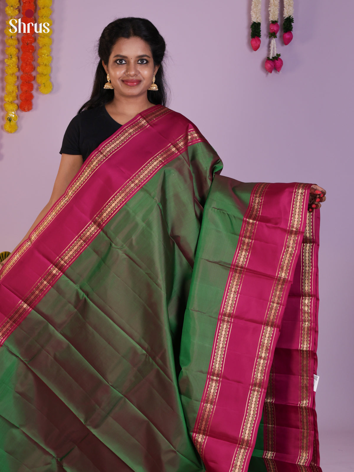 DLS16125 - Kanchipuram Rettapet Saree - Shop on Shrus.com