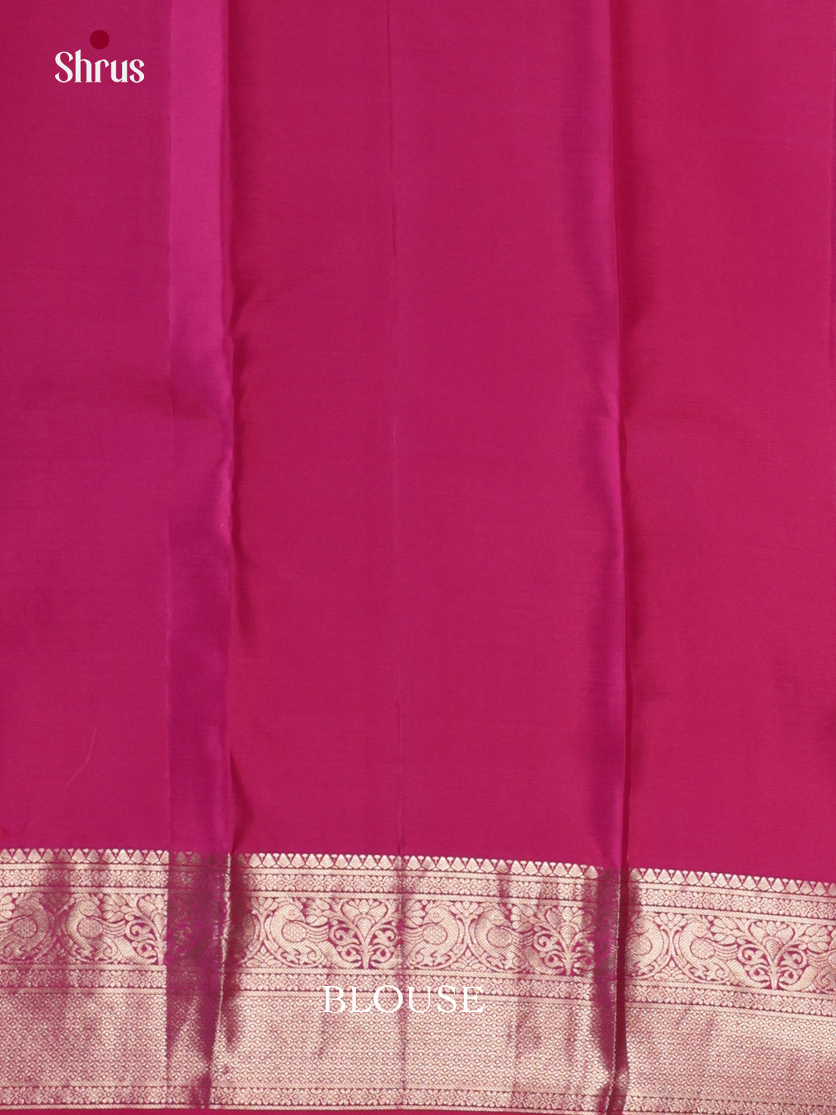 Magenta Kanjivaram Pattu Saree With Golden Buttas & Annapakshi Motifs
