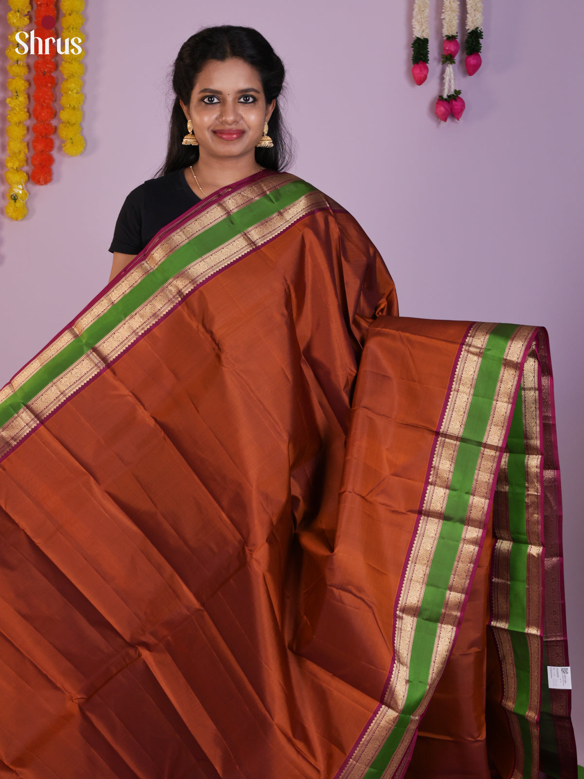 DLS16159 - Kanchipuram Rettapet Saree - Shop on Shrus.com