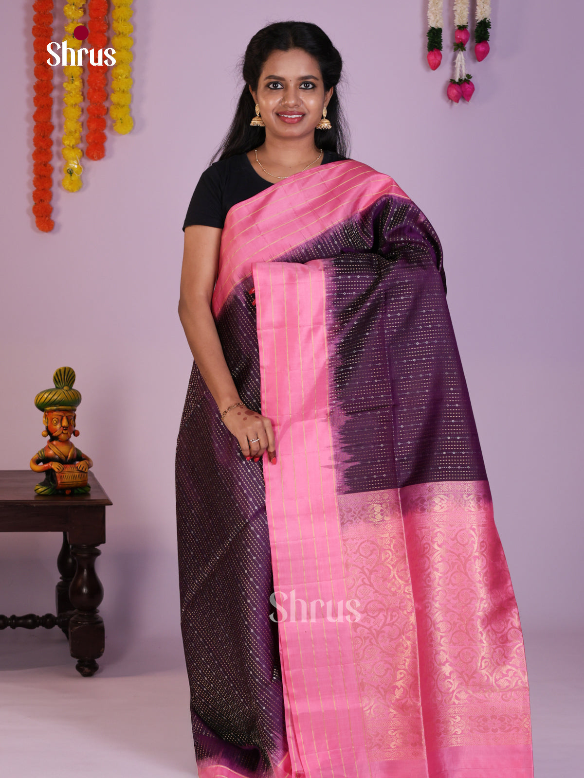 DLS16213 - Soft Silk (HR) Saree - Shop on Shrus.com