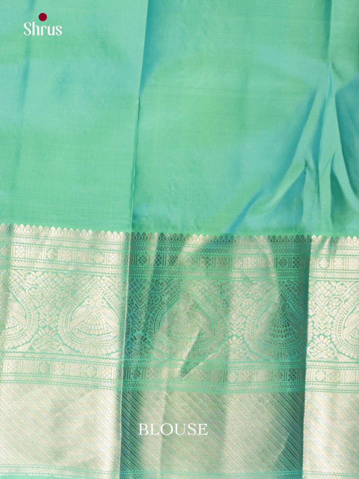 Lustrous Crimson Red Kanchipuram Silk Saree With Sea Green Zari Border