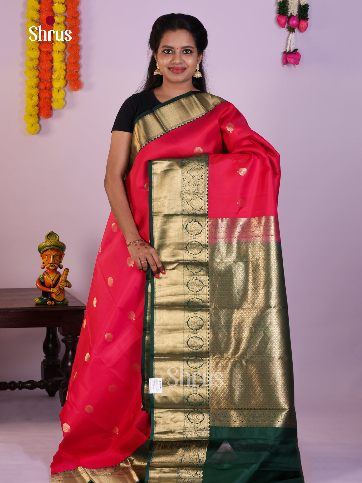 DLS16242 - Kanchipuram Korvai Butta Saree - Shop on Shrus.com