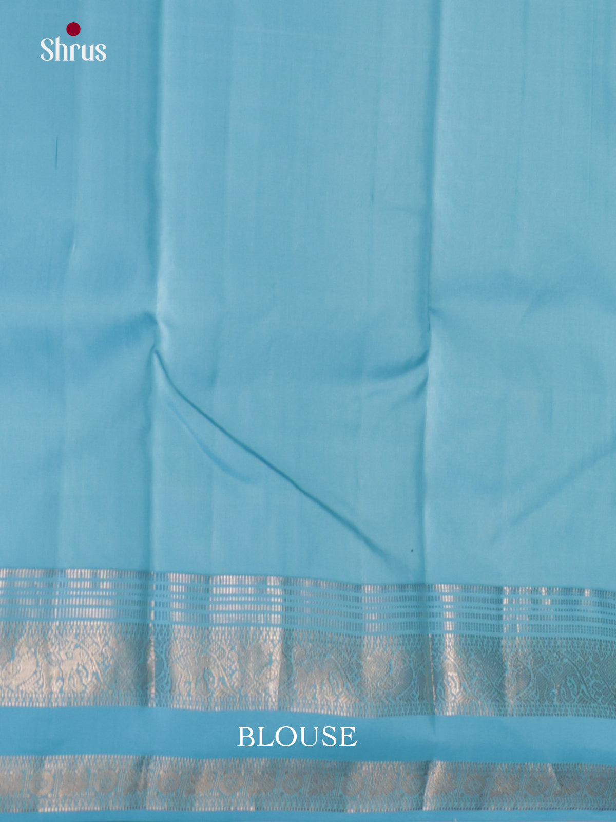 Royal Blue Wedding Saree with Zari Buttas & Light Blue Rettaipet Border