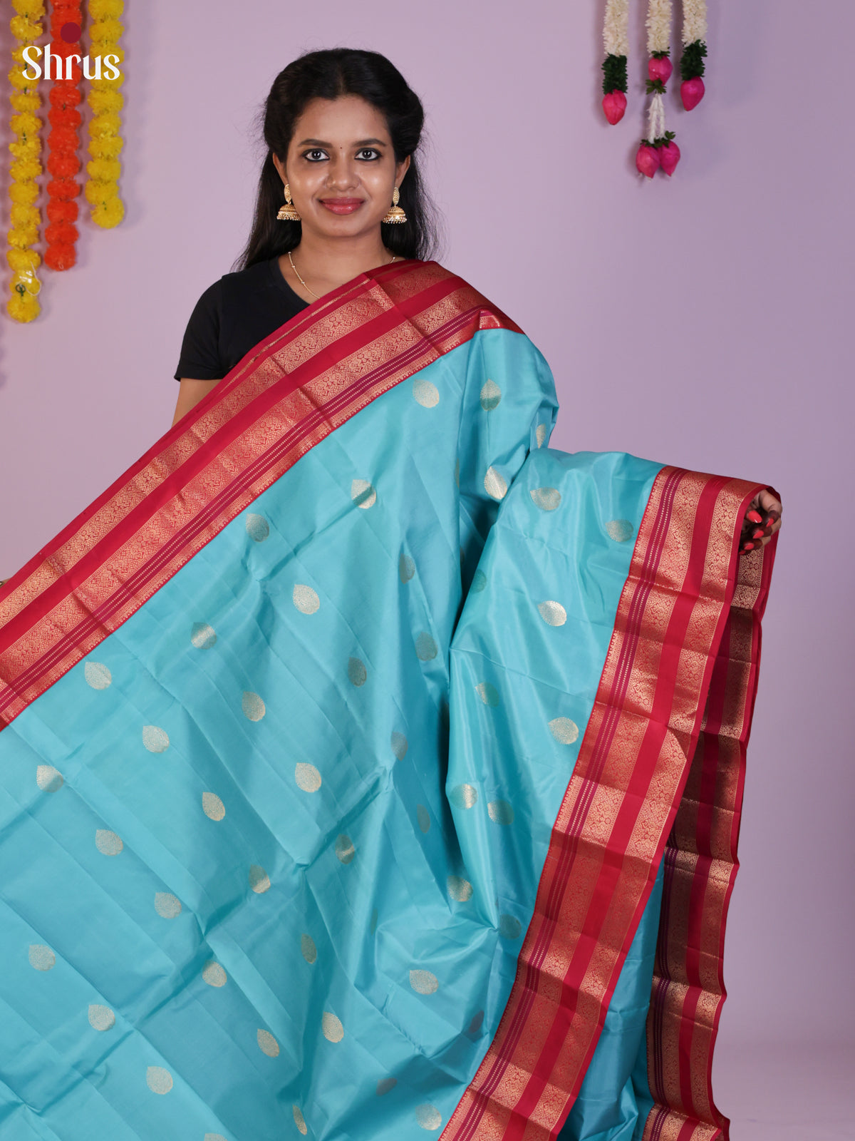 DLS16265 - Kanchipuram Korvai Butta Saree - Shop on Shrus.com