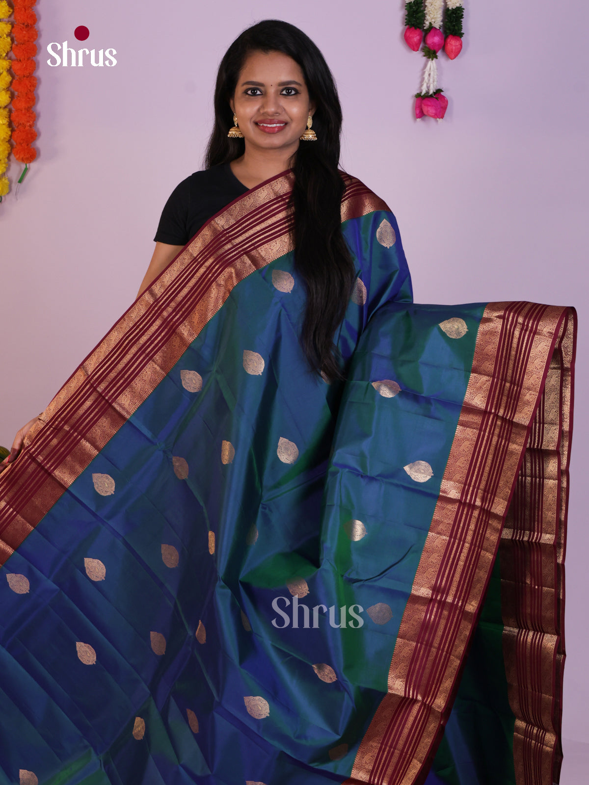 DLS16271 - Kanchipuram Korvai Butta Saree