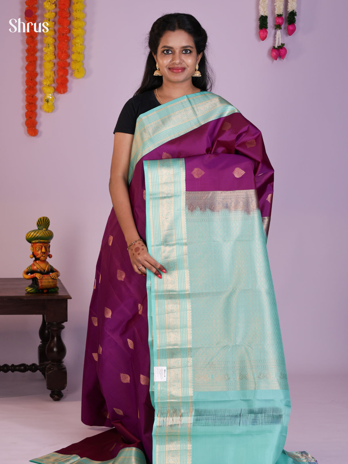 DLS16277 - Kanchipuram Korvai Butta Saree