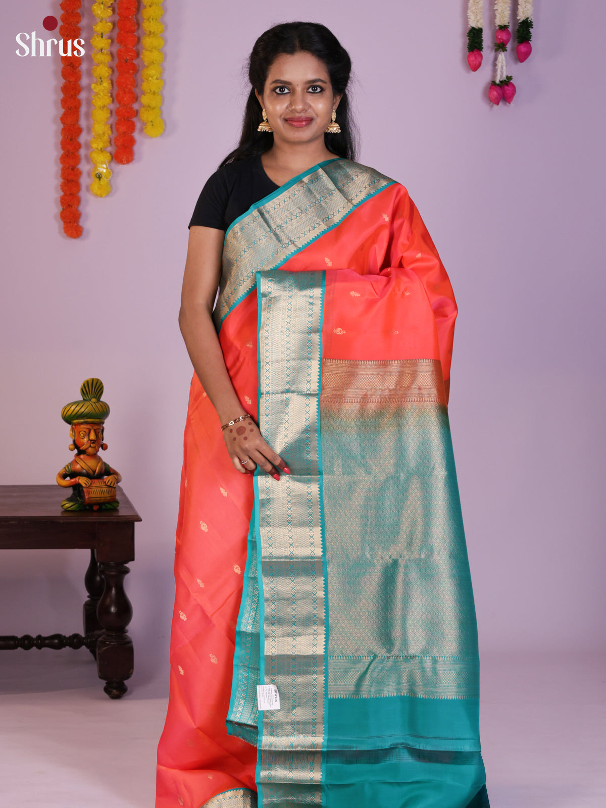DLS16288 - Kanchipuram Korvai Butta Saree
