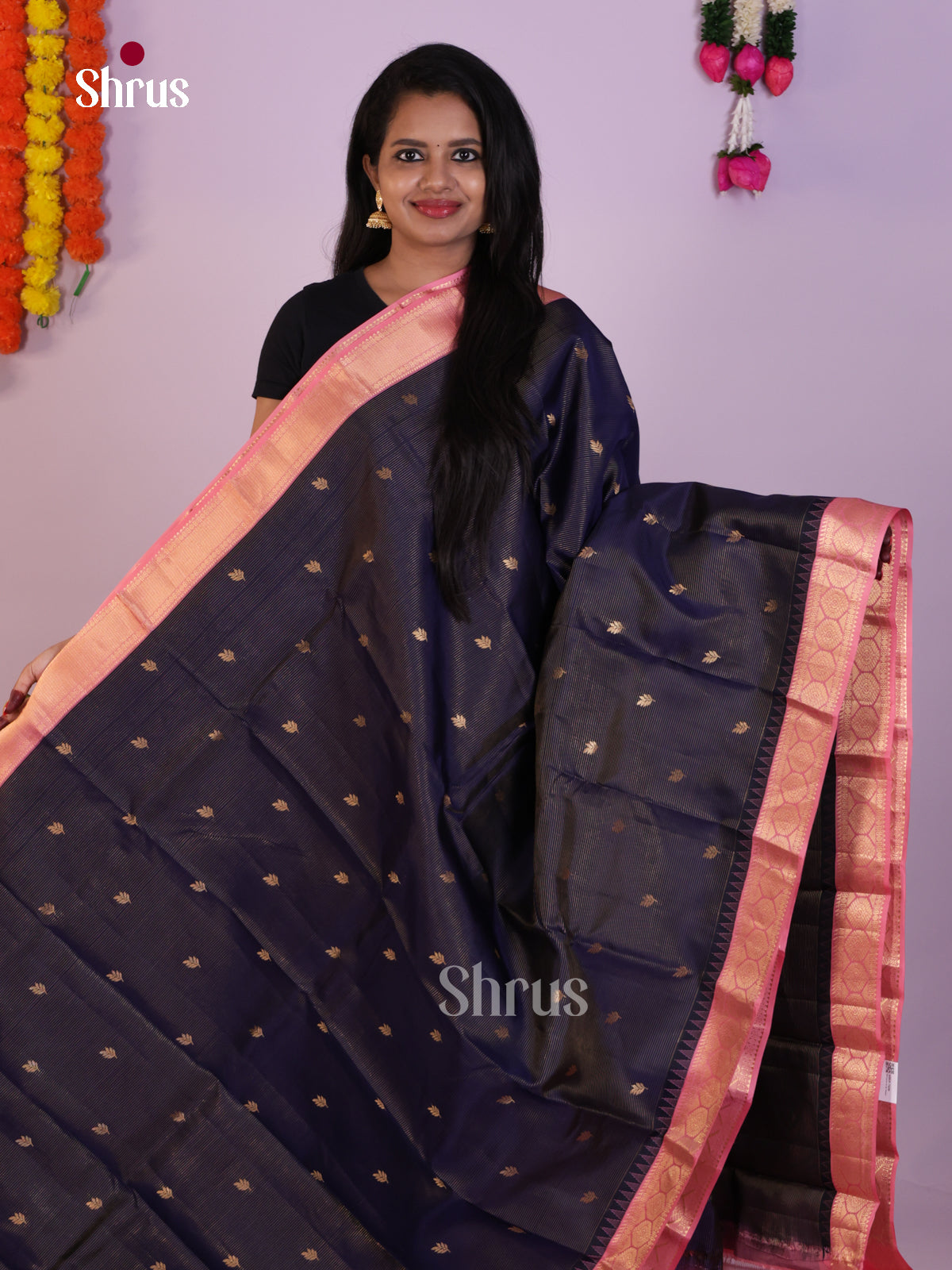 DLS16291 - Kanchipuram Korvai Butta Saree - Shop on Shrus.com