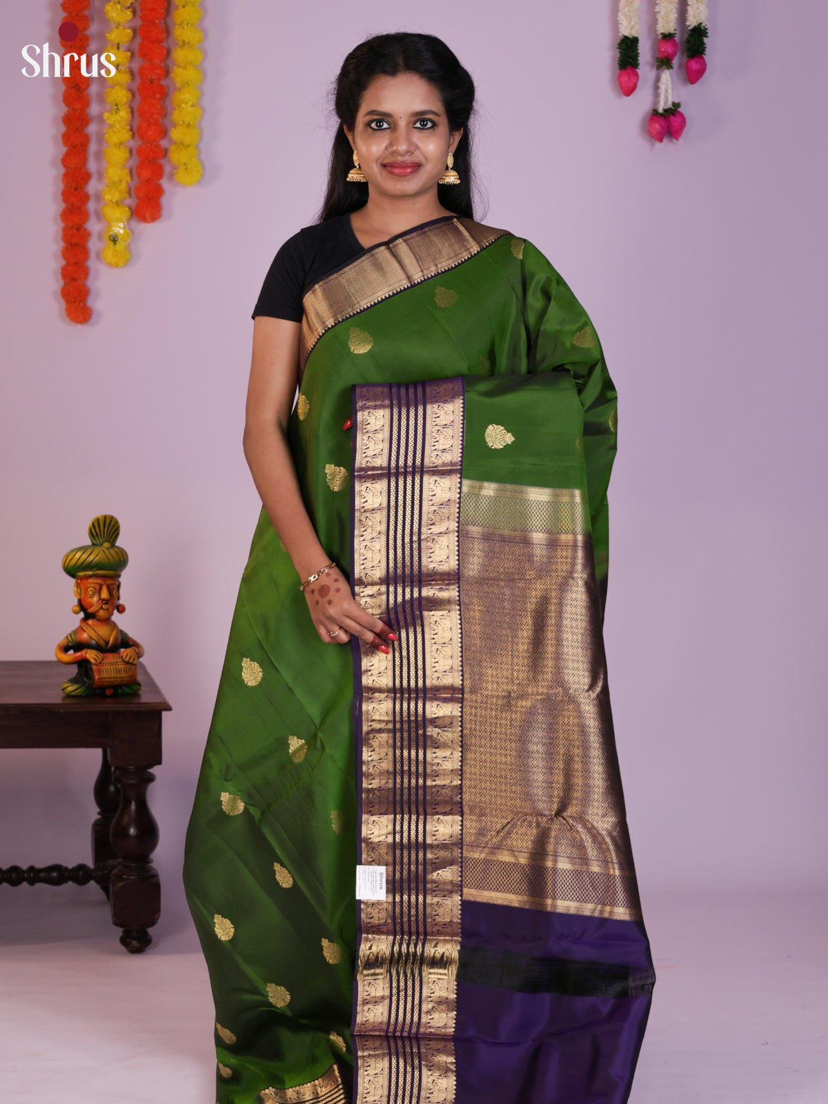 DLS16309 - Kanchipuram Korvai Butta Saree