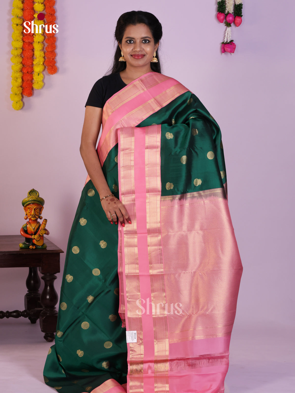 DLS16311 - Kanchipuram Korvai Butta Saree - Shop on Shrus.com