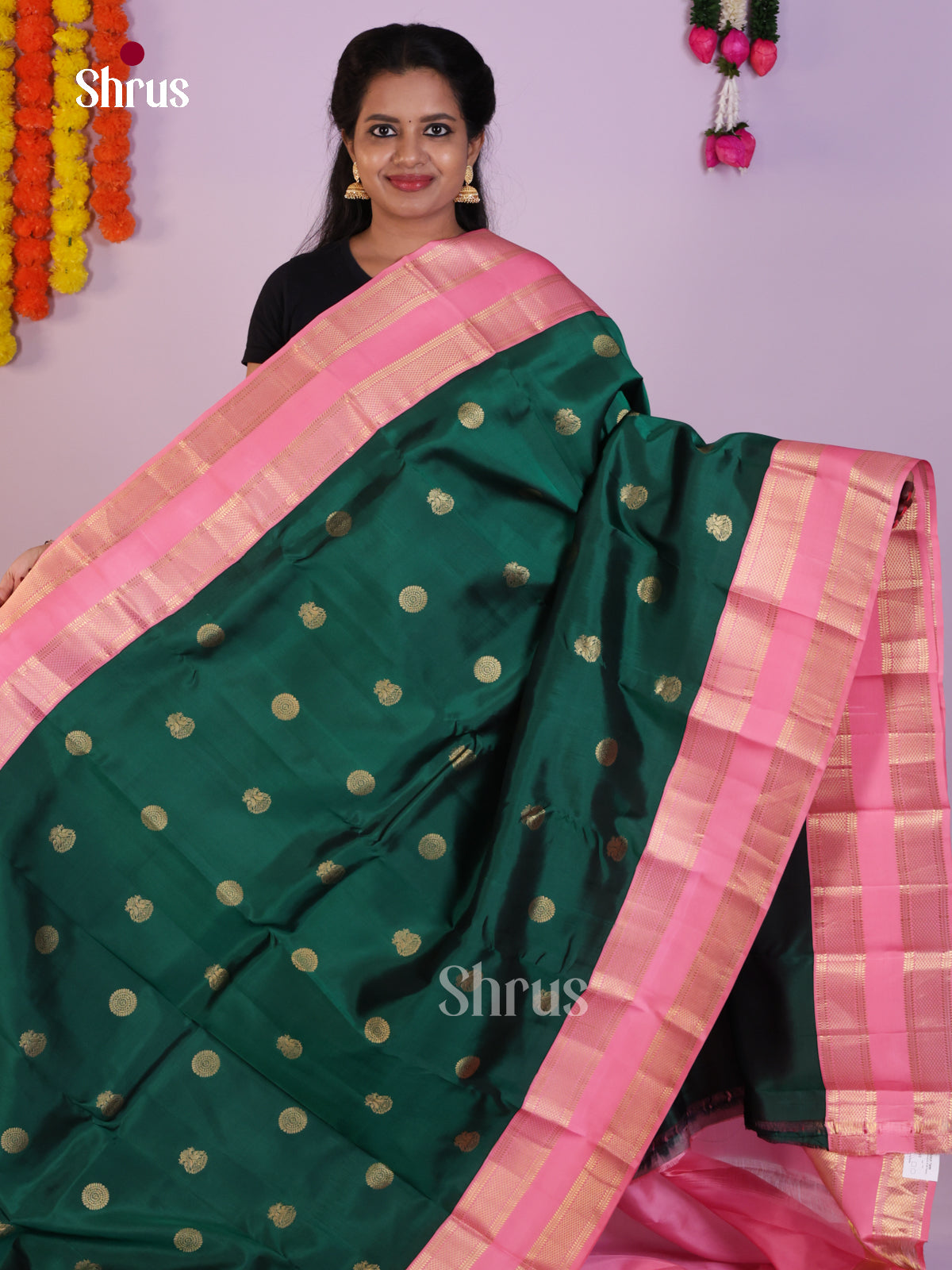 DLS16311 - Kanchipuram Korvai Butta Saree - Shop on Shrus.com
