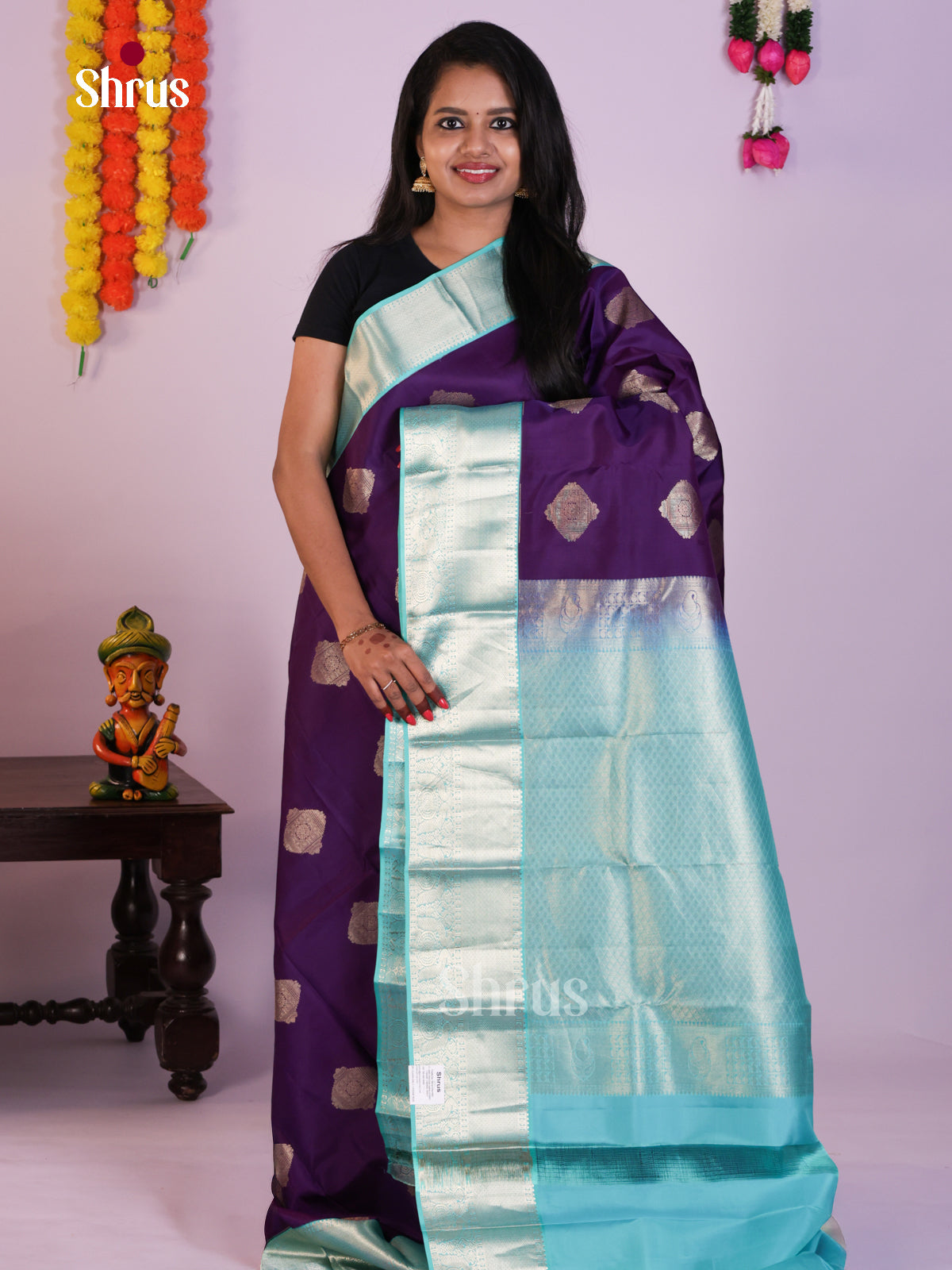 DLS16312 - Kanchipuram Korvai Butta Saree