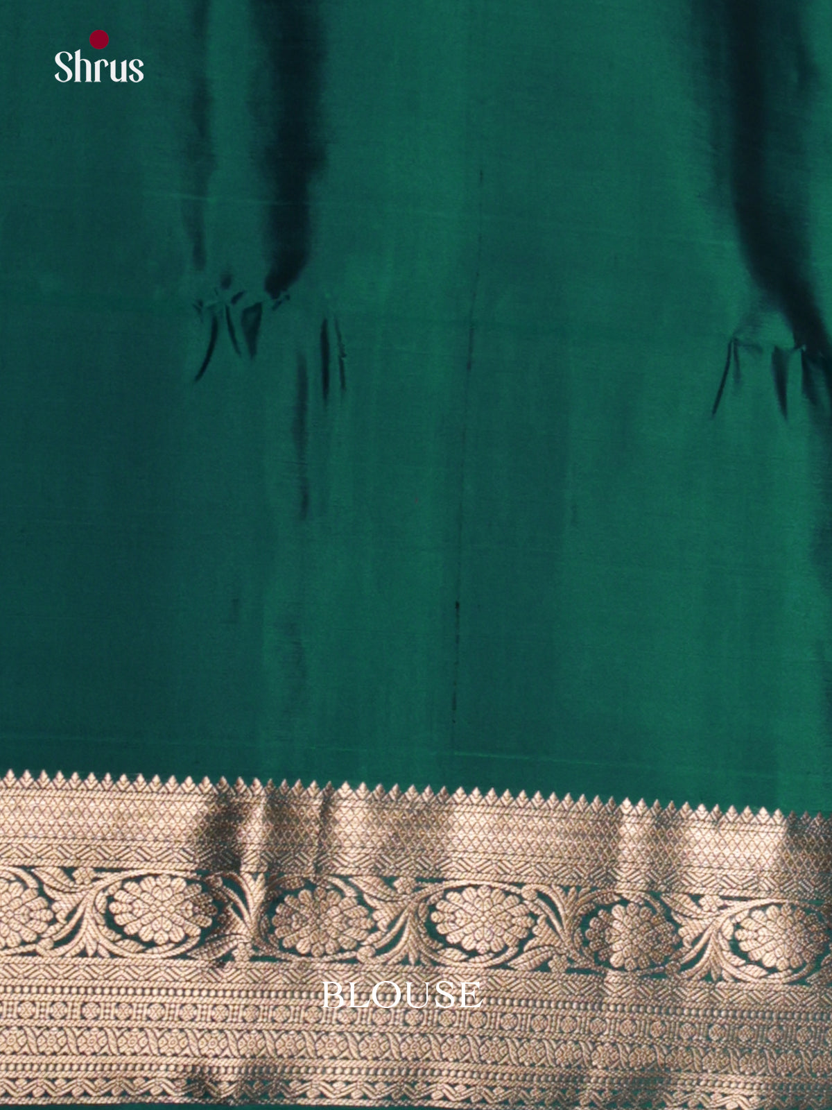 Dazzling Green Single Tone Soft Silk Saree with vana shingaram floral nestling brocade - Shop on Shrus.com