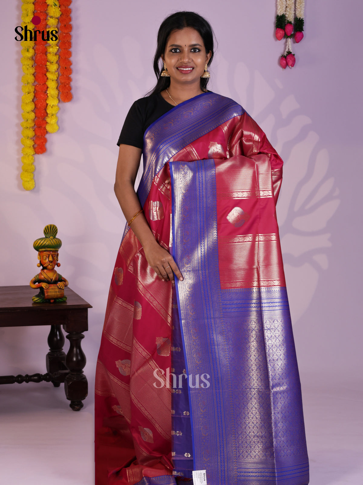DLS18007 - Semi Softsilk Saree - Shop on Shrus.com