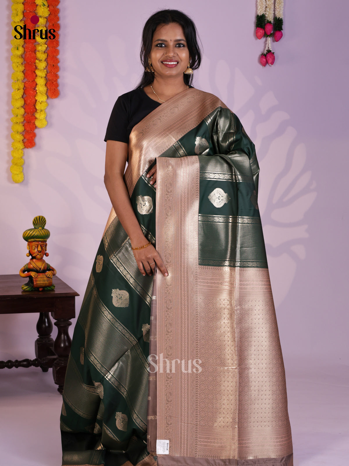 DLS18009 - Semi Softsilk Saree - Shop on Shrus.com