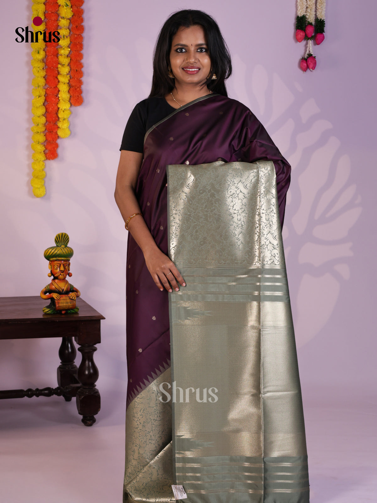 DLS18014 - Semi Softsilk Saree - Shop on Shrus.com