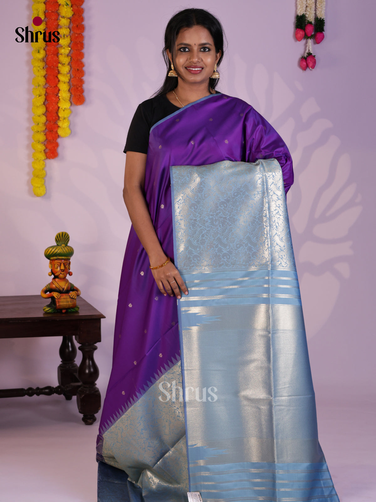 DLS18020 - Semi Softsilk Saree - Shop on Shrus.com