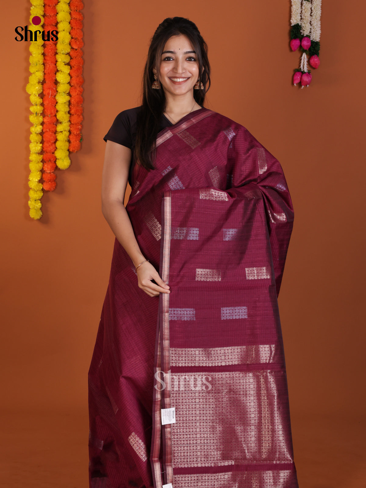 DLS18082 - Semi Jute Saree - Shop on Shrus.com