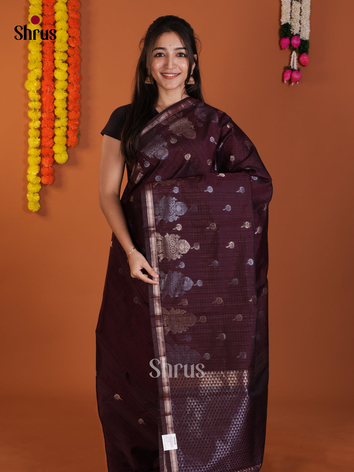 DLS18123 - Semi Jute Saree - Shop on Shrus.com