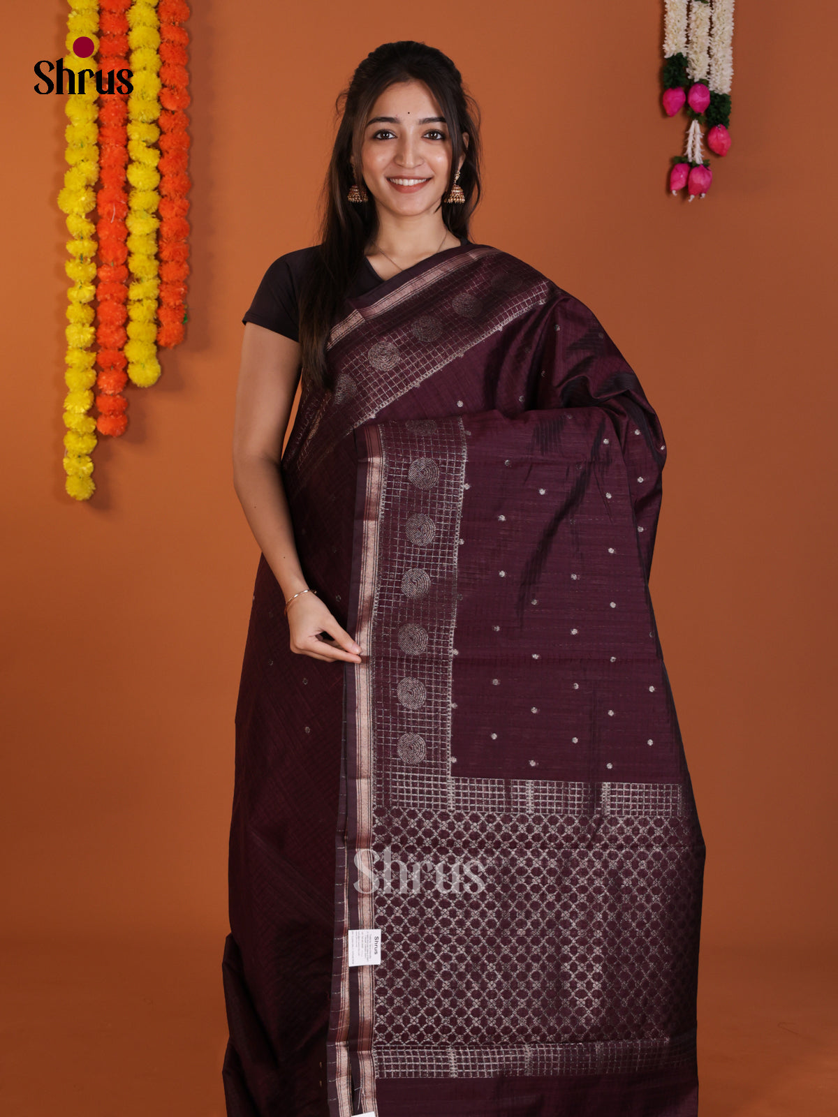 DLS19009 - Semi Jute Saree - Shop on Shrus.com