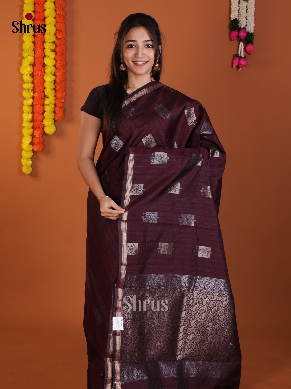 DLS19017 - Semi Jute Saree - Shop on Shrus.com