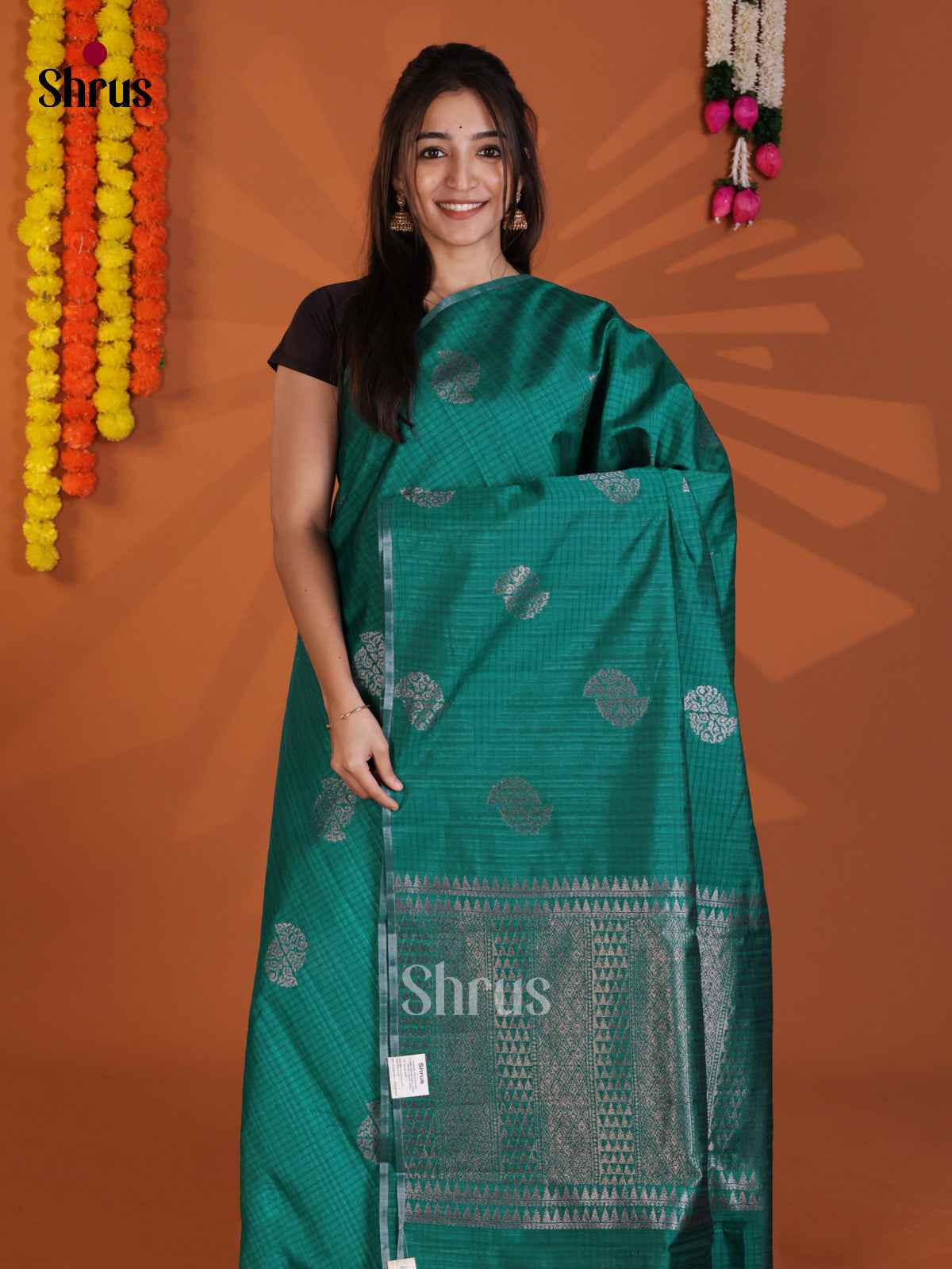 DLS19038 - Semi Jute Saree - Shop on Shrus.com