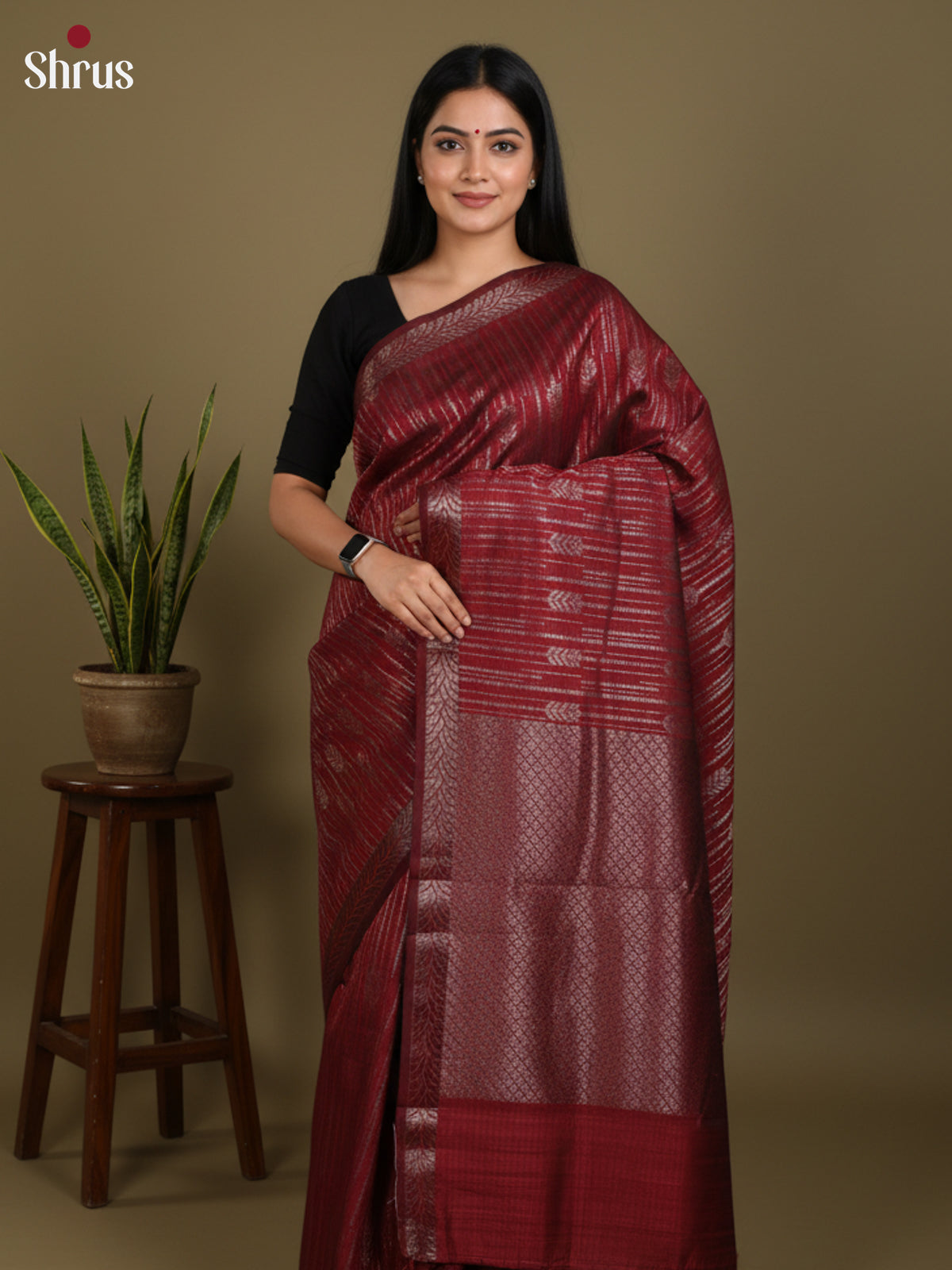 DLS19120 - Semi Jute Saree - Shop on Shrus.com